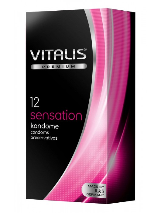 Презервативы VITALIS PREMIUM sensation с пупырышками и кольцами - 12 шт. - Vitalis - купить с доставкой в Перми