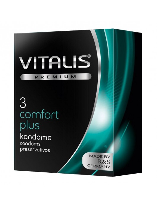 Контурные презервативы VITALIS PREMIUM comfort plus - 3 шт. - Vitalis - купить с доставкой в Перми