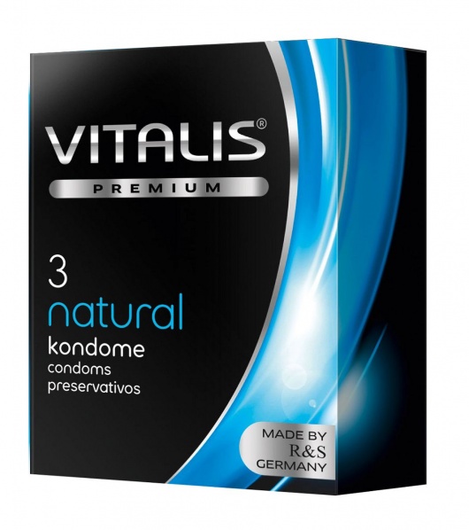 Классические презервативы VITALIS PREMIUM natural - 3 шт. - Vitalis - купить с доставкой в Перми