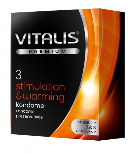 Презервативы VITALIS PREMIUM stimulation   warming с согревающим эффектом - 3 шт. - Vitalis - купить с доставкой в Перми