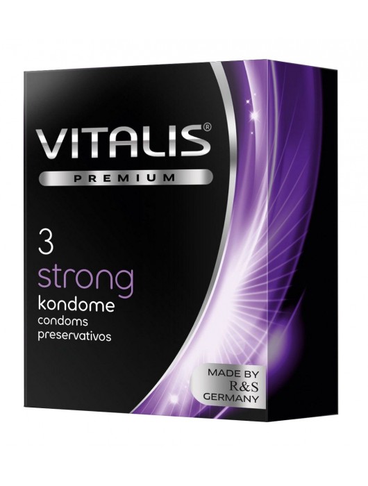 Презервативы с утолщенной стенкой VITALIS PREMIUM strong - 3 шт. - Vitalis - купить с доставкой в Перми