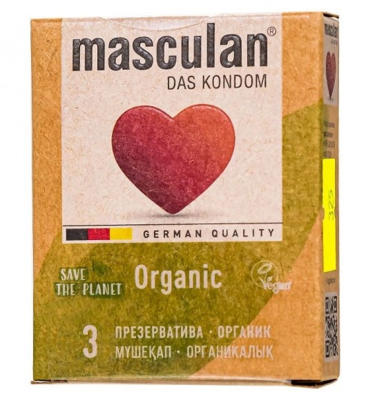 Экологически чистые презервативы Masculan Organic - 3 шт. - Masculan - купить с доставкой в Перми