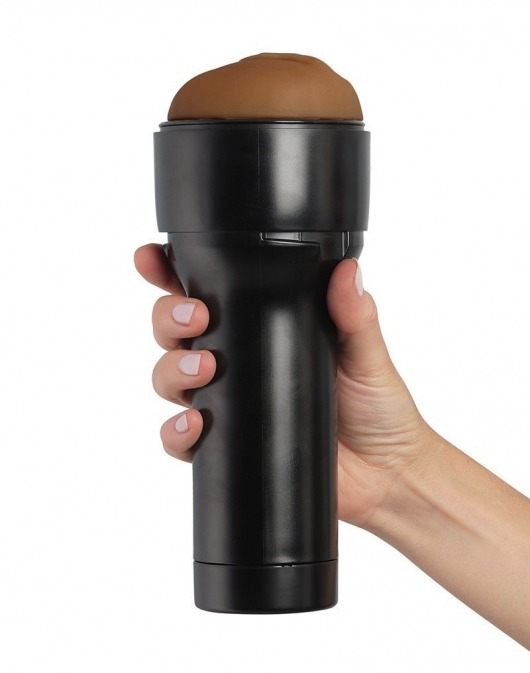 Коричневый мастурбатор-вагина Feel Stroker - Kiiroo - в Перми купить с доставкой