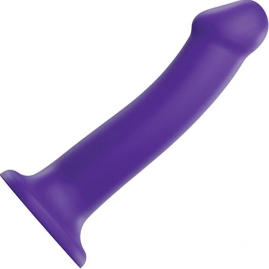 Фиолетовый фаллоимитатор-насадка Strap-On-Me Dildo Dual Density size L - 19 см. - Strap-on-me - купить с доставкой в Перми