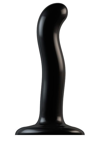 Черный фаллоимитатор-насадка Strap-On-Me P G spot Dildo size S - 16,4 см. - Strap-on-me - купить с доставкой в Перми