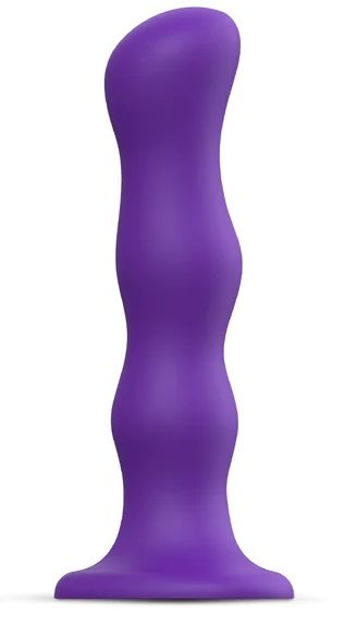 Фиолетовая насадка Strap-On-Me Dildo Geisha Balls size M - Strap-on-me - купить с доставкой в Перми