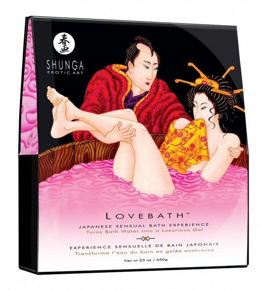 Соль для ванны Lovebath Dragon Fruit, превращающая воду в гель - 650 гр. - Shunga - купить с доставкой в Перми