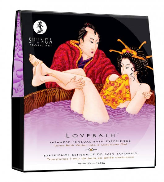 Соль для ванны Lovebath Sensual lotus, превращающая воду в гель - 650 гр. - Shunga - купить с доставкой в Перми