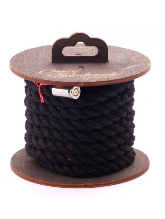 Черная хлопковая веревка для бондажа на катушке - 3 м. - Crazy Handmade - купить с доставкой в Перми