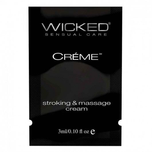 Крем для массажа и мастурбации Wicked Stroking and Massage Creme - 3 мл. - Wicked - купить с доставкой в Перми