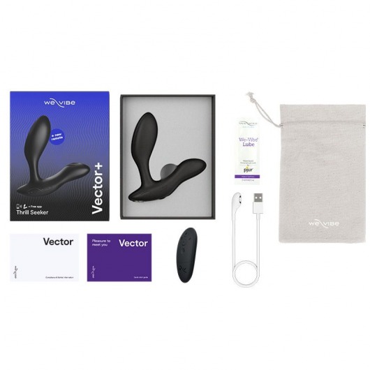 Черный анальный вибратор We-Vibe Vector+ - We-vibe - в Перми купить с доставкой