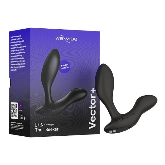 Черный анальный вибратор We-Vibe Vector+ - We-vibe - в Перми купить с доставкой