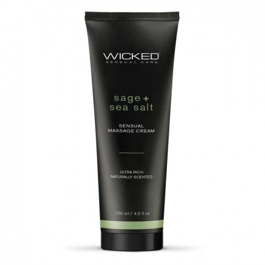 Массажный легкий крем WICKED Sage plus Sea Salt - 120 мл. - Wicked - купить с доставкой в Перми