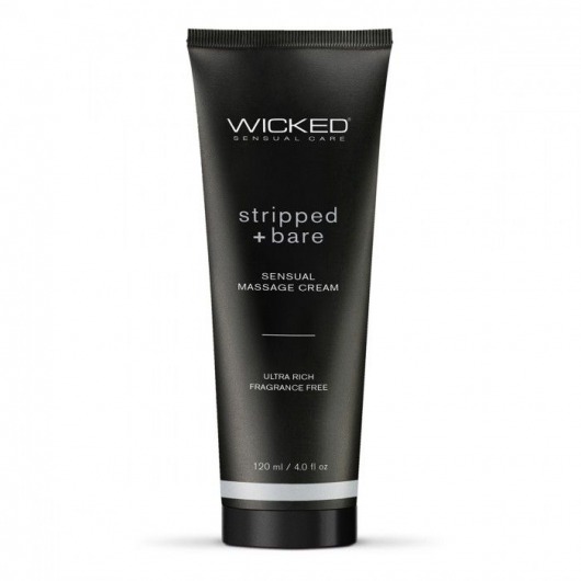 Массажный легкий крем WICKED Stripped plus Bare - 120 мл. - Wicked - купить с доставкой в Перми