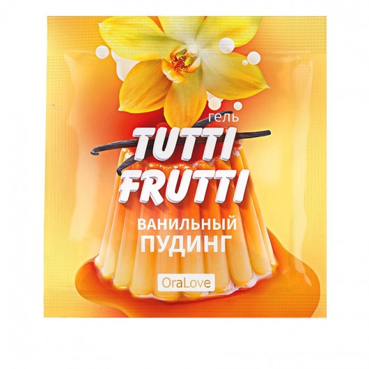 Пробник гель-смазки Tutti-frutti со вкусом ванильного пудинга - 4 гр. - Биоритм - купить с доставкой в Перми