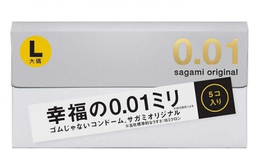 Презервативы Sagami Original 0.02 L-size увеличенного размера - 5 шт. - Sagami - купить с доставкой в Перми