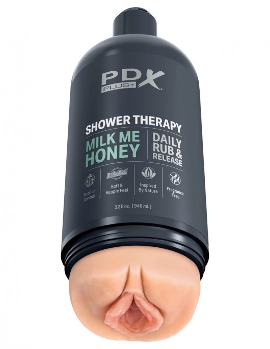 Телесный мастурбатор-вагина Shower Therapy Milk Me Honey - Pipedream - в Перми купить с доставкой