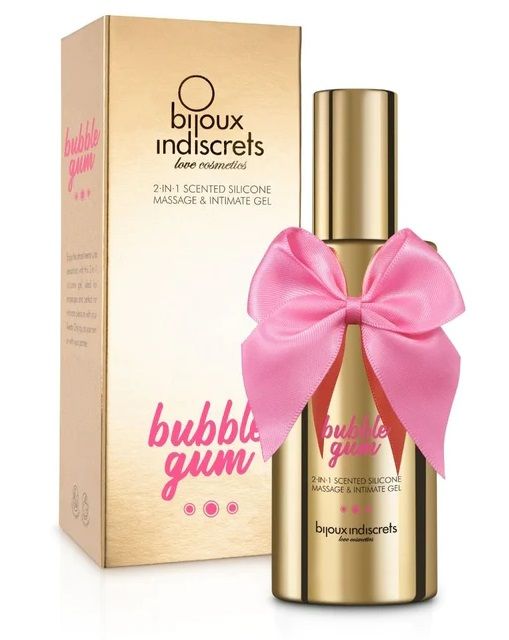 Гель с ароматом жвачки Bubblegum 2-in-1 Scented Silicone Massage And Intimate Gel - 100 мл. - Bijoux Indiscrets - купить с доставкой в Перми