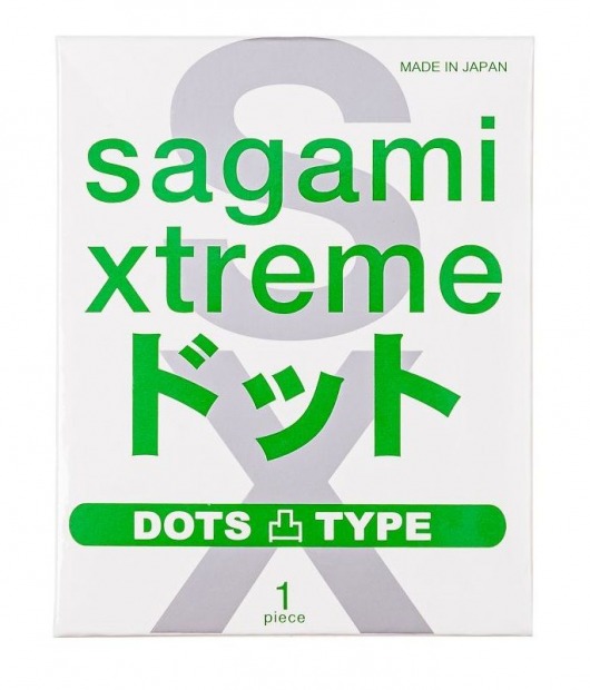 Презерватив Sagami Xtreme Type-E с точками - 1 шт. - Sagami - купить с доставкой в Перми