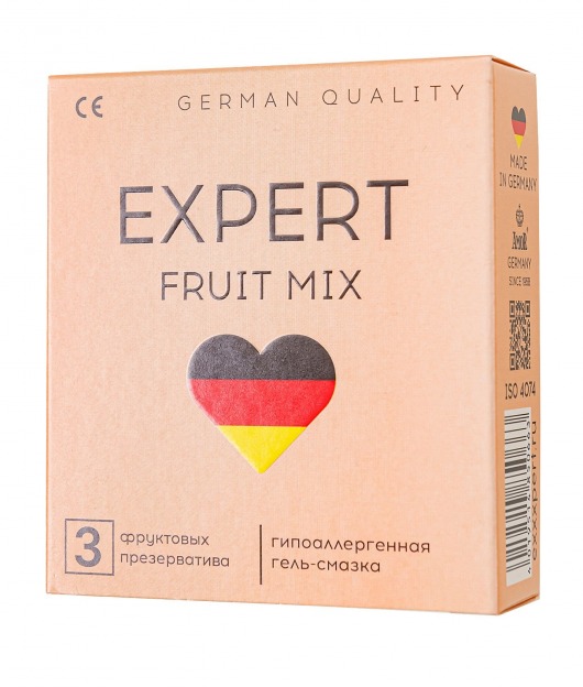 Ароматизированные презервативы EXPERT Fruit Mix - 3 шт. - Expert - купить с доставкой в Перми