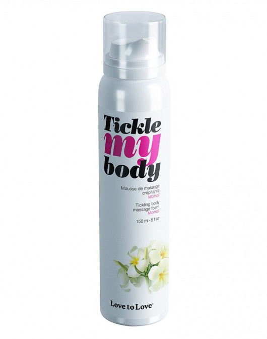 Массажная хрустящая пенка Tickle My Body Monoi с ароматом моной - 150 мл. - Love to Love - купить с доставкой в Перми