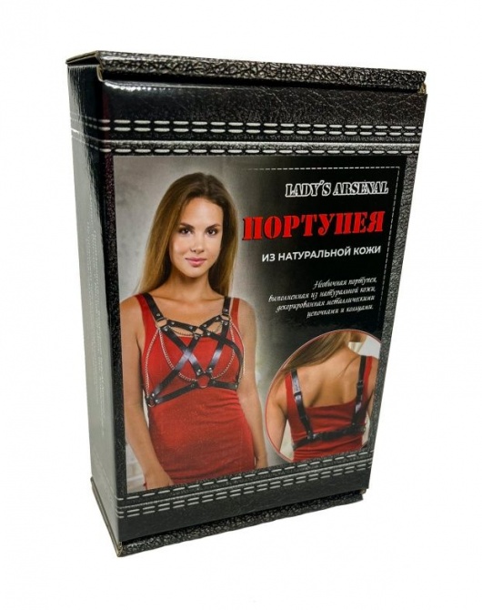 Портупея из натуральной кожи с цепочками - БДСМ Арсенал - купить с доставкой в Перми