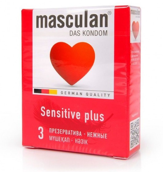 Презервативы Masculan Sensitive plus - 3 шт. - Masculan - купить с доставкой в Перми