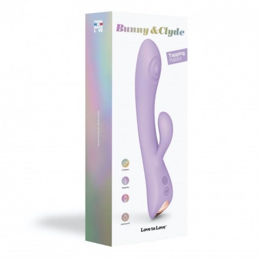 Сиреневый вибратор-кролик Bunny   Clyde - 22,5 см. - Love to Love