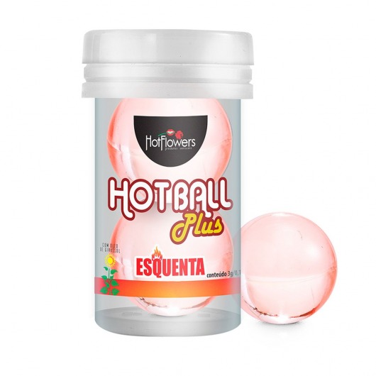 Лубрикант на масляной основе Hot Ball Plus с разогревающим эффектом (2 шарика по 3 гр.) - HotFlowers - купить с доставкой в Перми