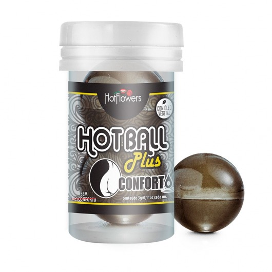 Анальный лубрикант на масляной основе Hot Ball Plus Conforto (2 шарика по 3 гр.) - HotFlowers - купить с доставкой в Перми