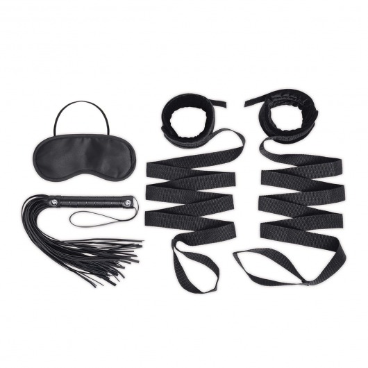 Эротический набор 4PC Bondage Bed Strap   Flogger Kit - Lux Fetish - купить с доставкой в Перми