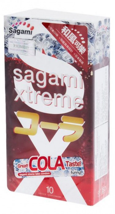 Ароматизированные презервативы Sagami Xtreme COLA - 10 шт. - Sagami - купить с доставкой в Перми