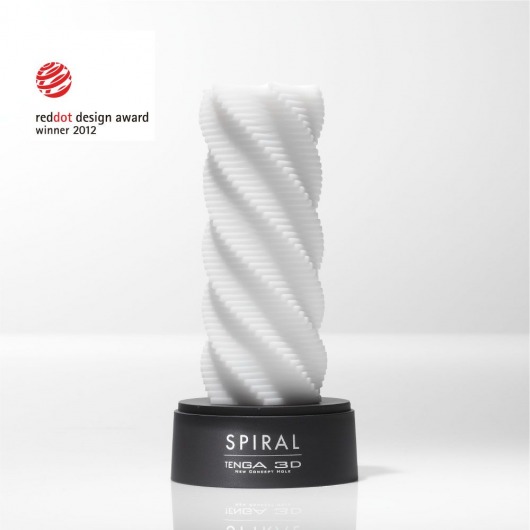 Белый 3D мастурбатор SPIRAL - Tenga - в Перми купить с доставкой