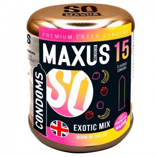 Ароматизированные презервативы Maxus Exotic Mix - 15 шт. - Maxus - купить с доставкой в Перми