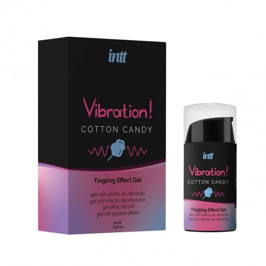 Жидкий вибратор Vibration Cotton Candy с ароматом сахарной ваты - 15 мл. - INTT - купить с доставкой в Перми