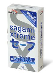 Презервативы Sagami Xtreme Ultrasafe с двойным количеством смазки - 10 шт. - Sagami - купить с доставкой в Перми