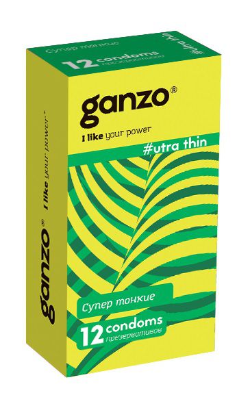 Ультратонкие презервативы Ganzo Ultra thin - 12 шт. - Ganzo - купить с доставкой в Перми