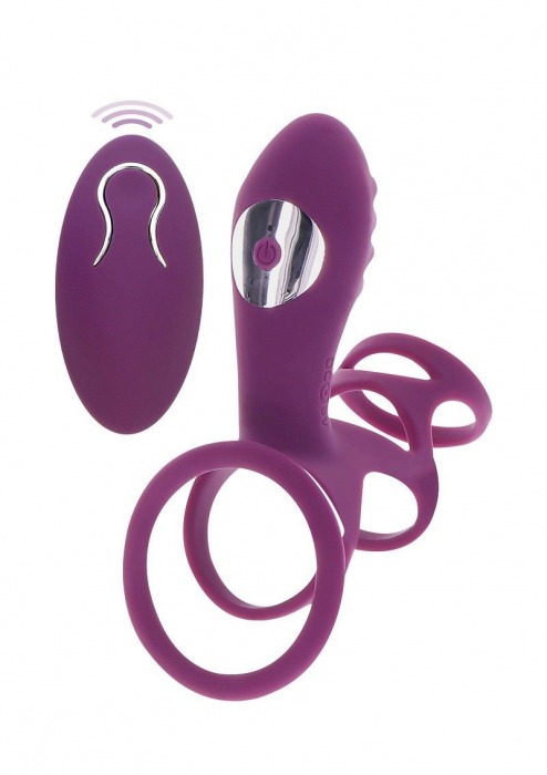 Фиолетовая эрекционная вибронасадка Halo Halo C-Ring Sleeve - Toy Joy - в Перми купить с доставкой