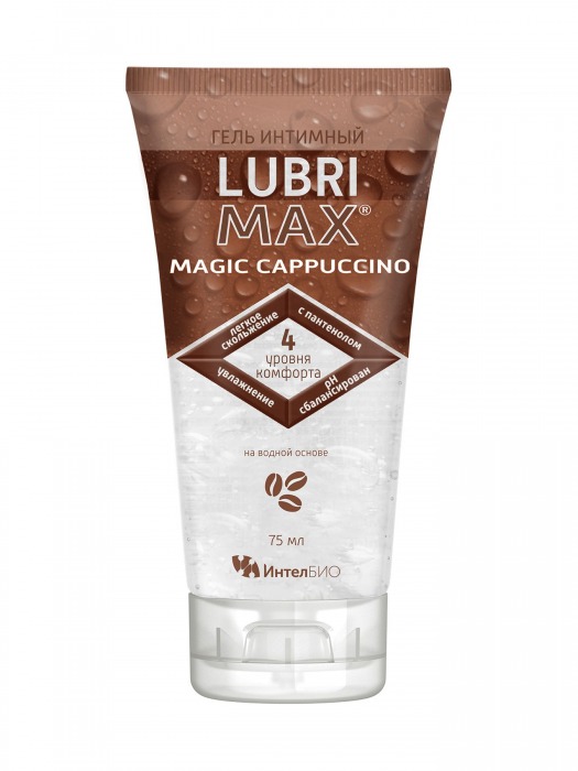 Интимный гель-смазка на водной основе Lubrimax Magic Cappuccino - 75 мл. - ИнтелБИО - купить с доставкой в Перми