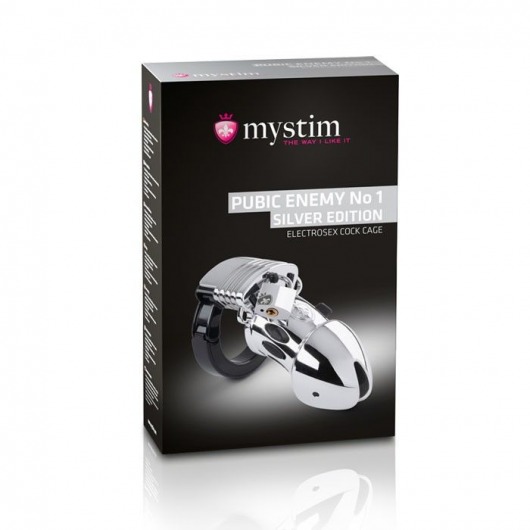 Мужской пояс верности Pubic Enemy No1 Silver Edition - MyStim - купить с доставкой в Перми