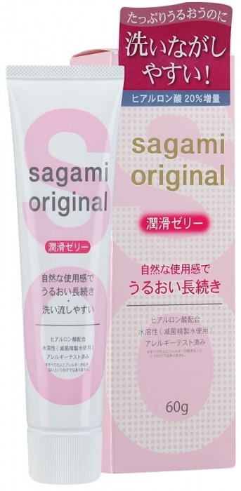 Гель-смазка на водной основе Sagami Original - 60 гр. - Sagami - купить с доставкой в Перми