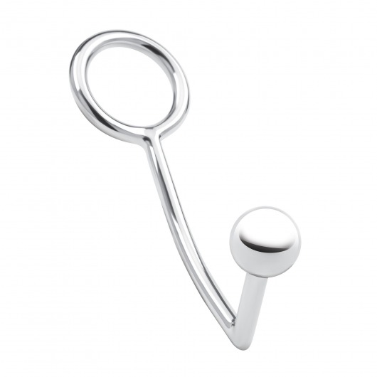 Кольцо на пенис с анальным стимулятором Stainless Steel Anal Hook   Cock Ring - BlueLine - в Перми купить с доставкой