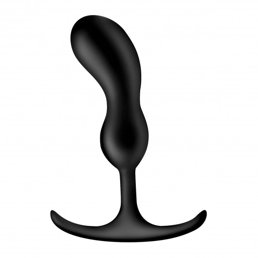 Черный массажер простаты с утяжелителями Premium Silicone Weighted Prostate Plug Medium - 16,3 см. - XR Brands - в Перми купить с доставкой