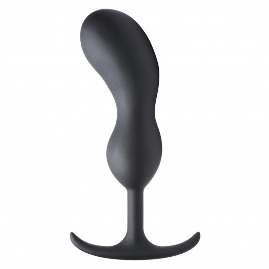 Черный массажер простаты с утяжелителями Premium Silicone Weighted Prostate Plug XL - 20,8 см. - XR Brands - в Перми купить с доставкой