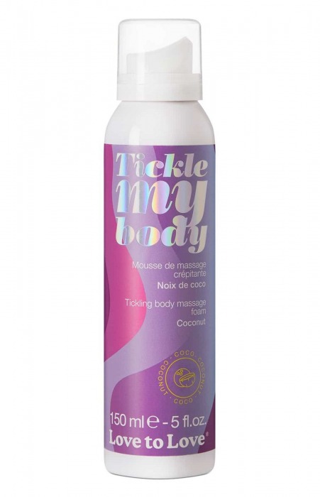 Массажная хрустящая пенка Tickle My Body Coconut с ароматом кокоса - 150 мл. - Love to Love - купить с доставкой в Перми
