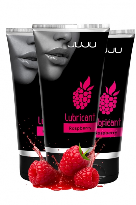 Набор из 3 съедобных лубрикантов JUJU со вкусом малины - JuJu - купить с доставкой в Перми