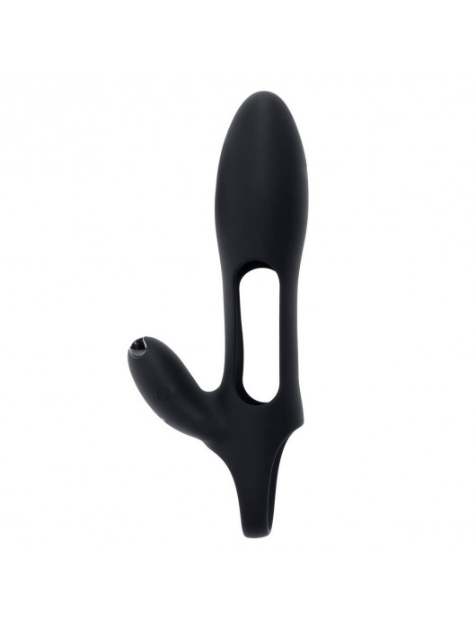 Черная насадка на пенис с вибрацией Nautilus - Zero Tolerance - в Перми купить с доставкой