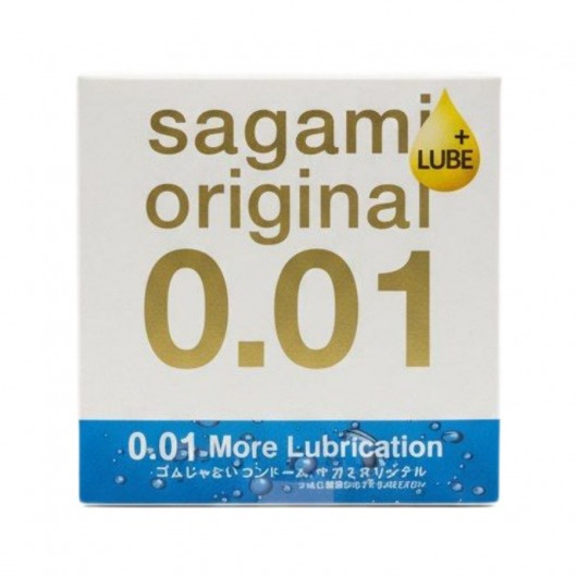 Увлажнённый презерватив Sagami Original 0.01 Extra Lub - 1 шт. - Sagami - купить с доставкой в Перми