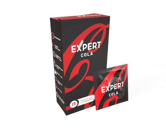 Презервативы с ароматом колы Expert Cola - 15 шт. - Expert - купить с доставкой в Перми