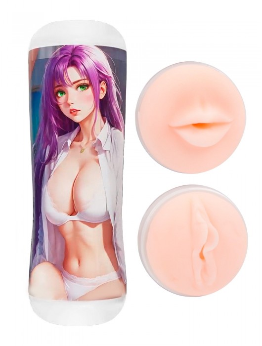 Двусторонний мастурбатор аниме - ротик и вагина - Tokyo Style - в Перми купить с доставкой